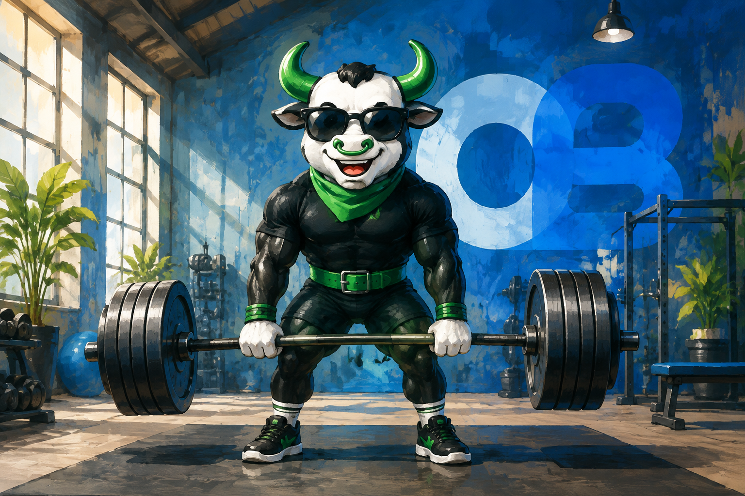 OnlyBulls deadlifting in the gym